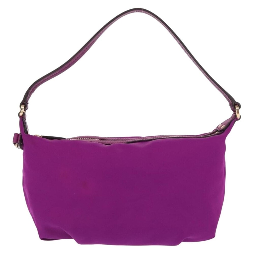 Salvatore Ferragamo Nylon Hand Pouch Purple